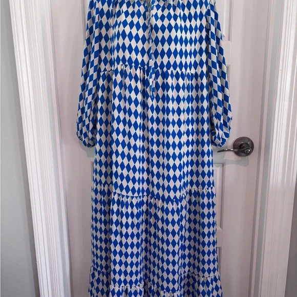 Dokotoo V Neck Bohemian Lined Maxi Dress Size Large NWT - Picture 2 of 6